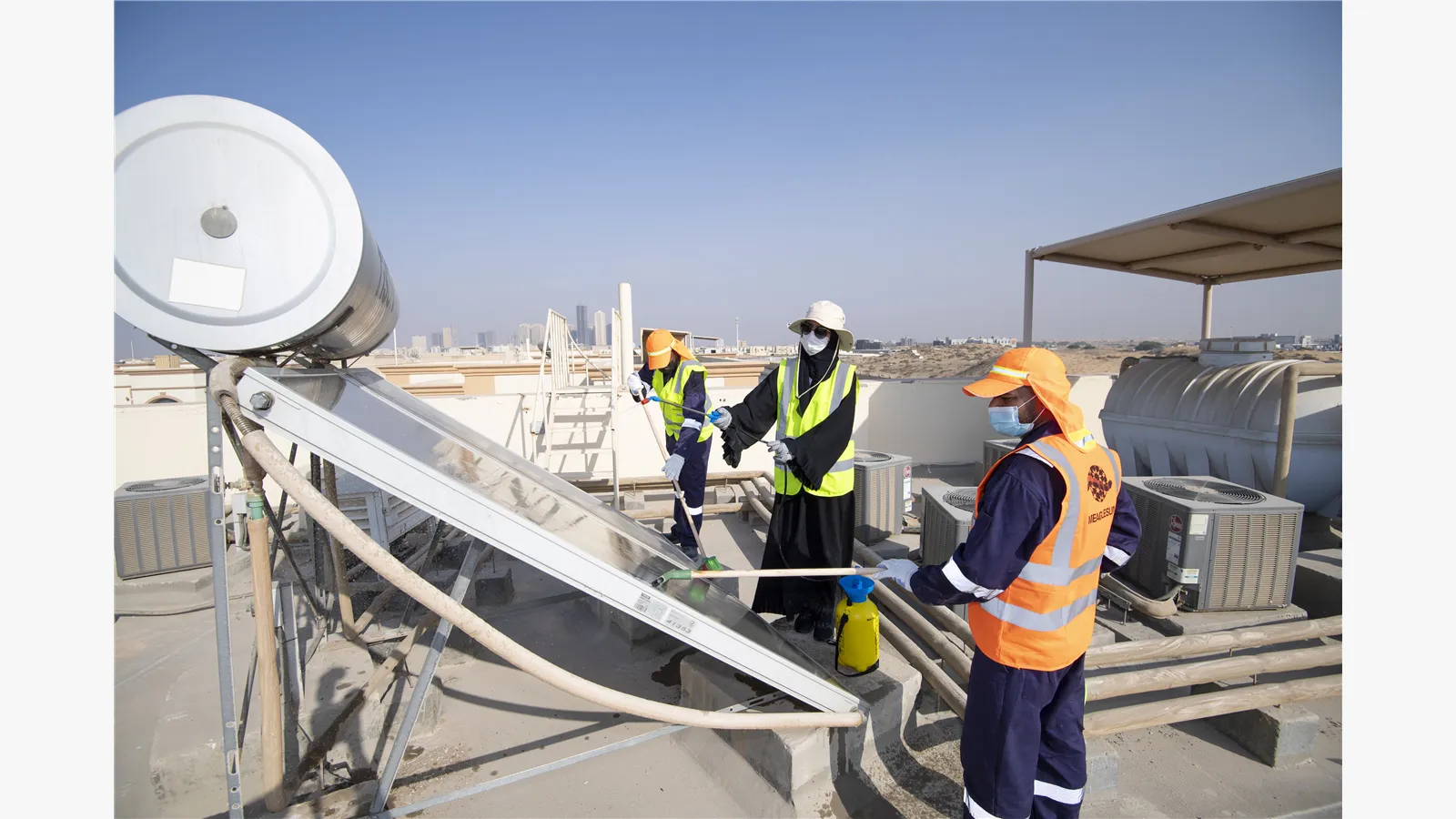 The Ministry of Energy and Infrastructure organizes a volunteer initiative in the Al Raqaib neighborhood in the Emirate of Ajman (in conjunction with the Arab Volunteer Day, the International Day of Engineers) 14