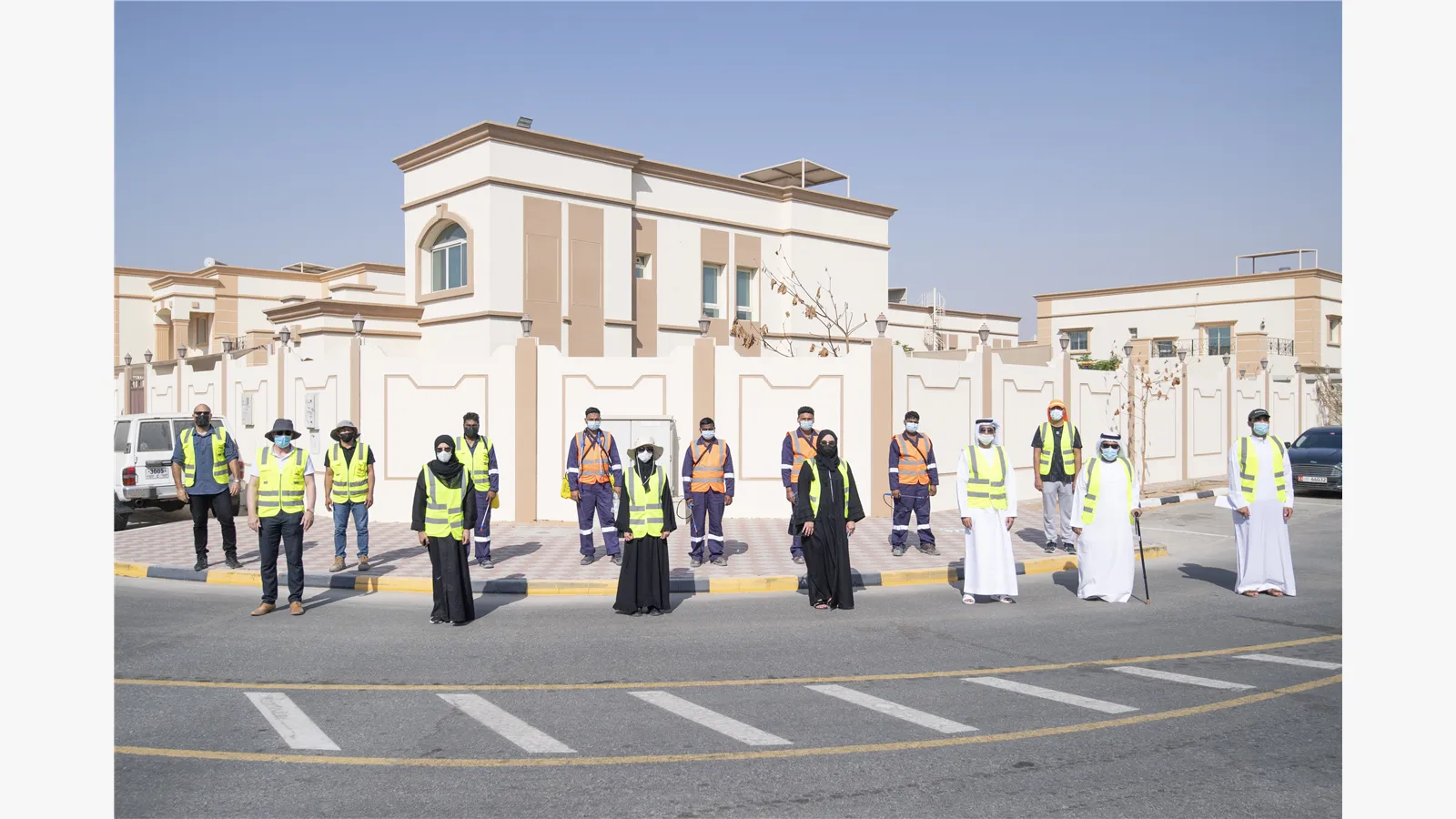 The Ministry of Energy and Infrastructure organizes a volunteer initiative in the Al Raqaib neighborhood in the Emirate of Ajman (in conjunction with the Arab Volunteer Day, the International Day of Engineers) 2